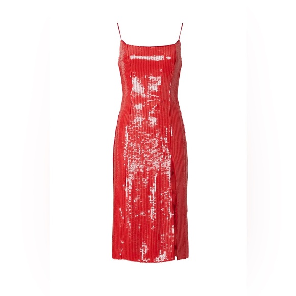 Bardot Dresses & Skirts - Bardot Beckett Sequin Midi Dress in Lipstick Red NWT Size 4